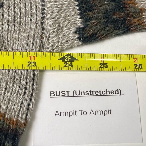 Vintage Greatland Cotton Blend Fair Isle Knit Grandpa Sweater Men's Size Large - Picture 9 of 10